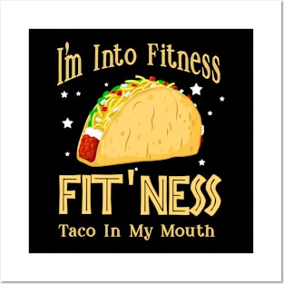 Fitness Taco  Gym Men Mexican Food Humor Dad Posters and Art